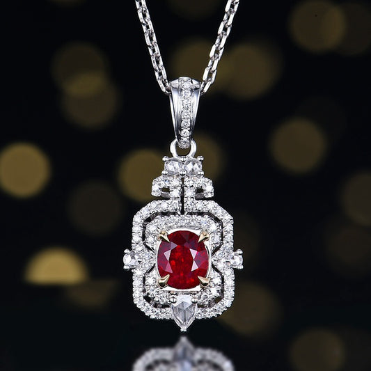 Natural ( Mozambique) ruby pendant only 1 pieces design